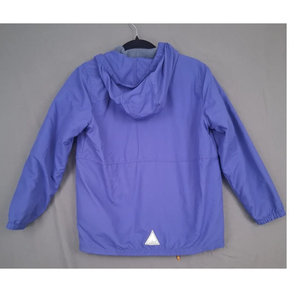 LLBean Kids Youth Fleece Lined Hooded Jacket Purple  Size 14 16 NEW WITH TAGS!